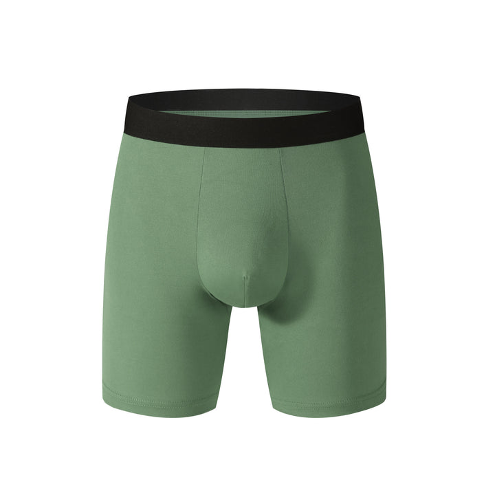 CALORA_ 3 Paar Lange Heren Boxershorts Onderbroek met Middelhoge Taille, Ademend