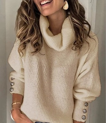 CALORA_ Alina | Dames herfst/winter effen coltrui casual trui