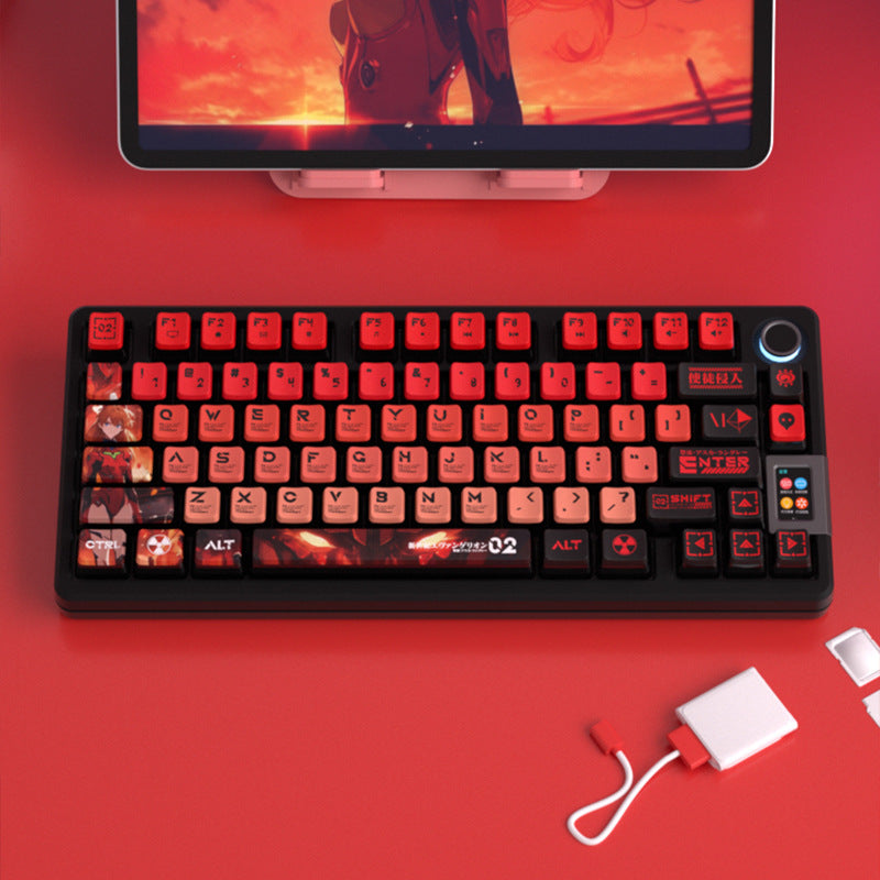 CALORA_ Asuka Transparante PBT+PC Toetsenbord Set met Sublimatie