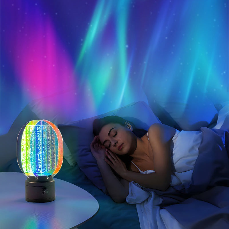 CALORA_ Creatieve Draaibare Nachtlamp met Oplaadbare Sterrenhemel Effect
