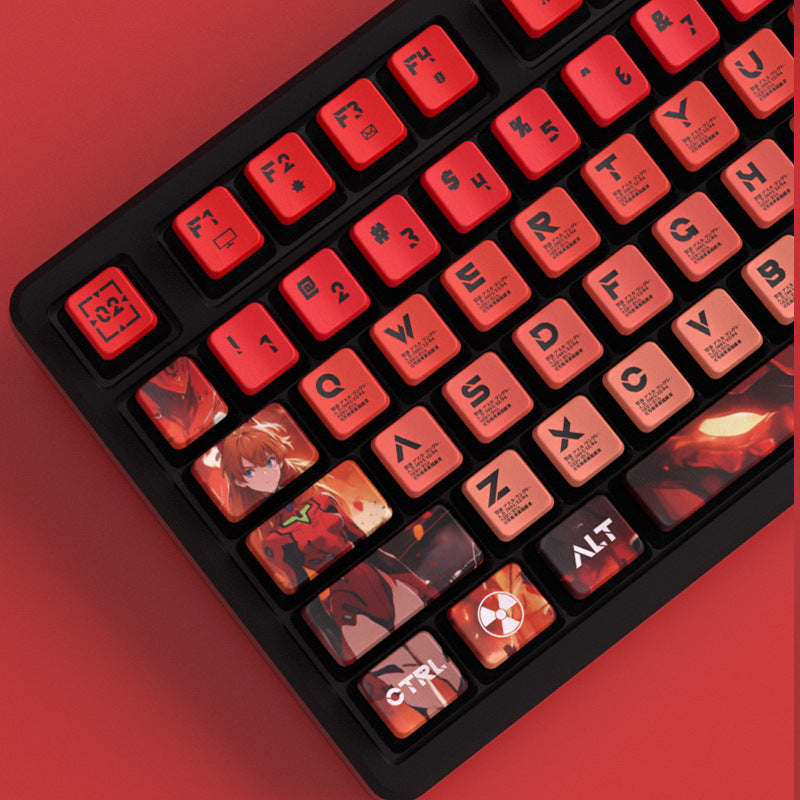 CALORA_ Asuka Transparante PBT+PC Toetsenbord Set met Sublimatie