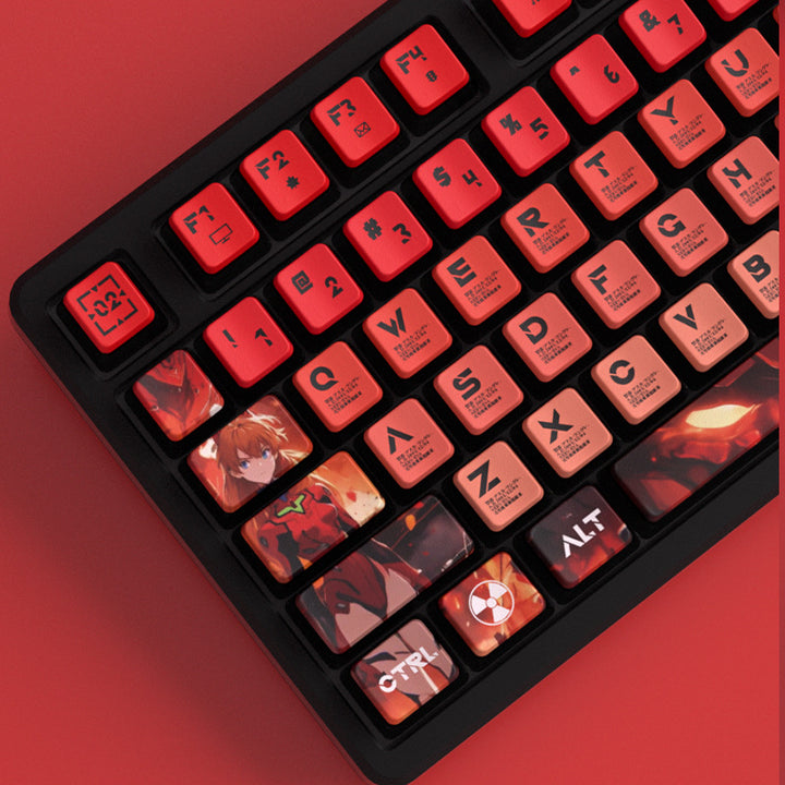 CALORA_ Asuka Transparante PBT+PC Toetsenbord Set met Sublimatie