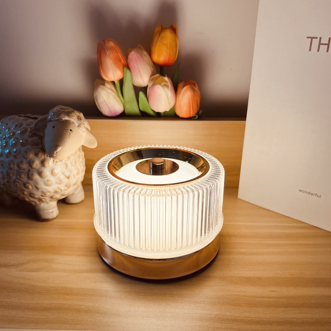 CALORA_ Waterdamp LED Sfeerlamp met Kristallen Bedlampje en Nachtlampje