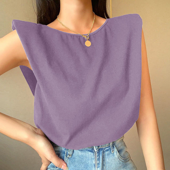 CALORA_ Dames T-shirt met Korte Mouwen en Ontspannen Pasvorm van Ademend Materiaal