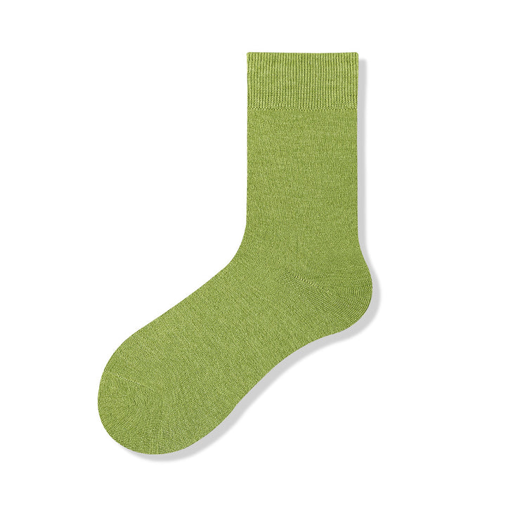 CALORA_ 5 Paar Antibacteriële Wollen Sokken voor Dames - Warme Herfst- en Winterkousen - Maat 35-40