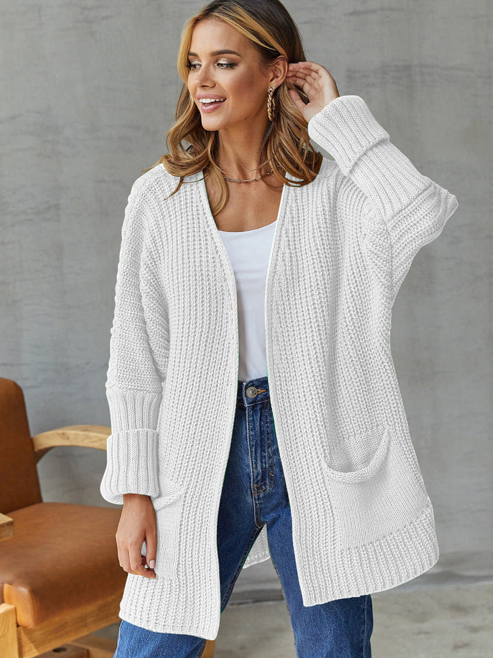CALORA_ Gezellige Overmaatse Gebreide Cardigan voor Comfortabele Styling