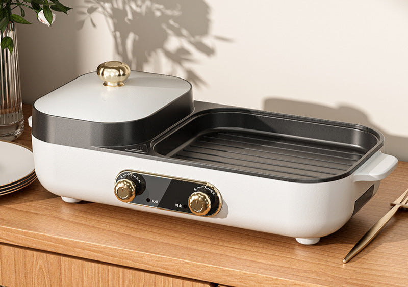 CALORA_ Multifunctionele Elektrische Kookplaat voor Fondue en Barbecue