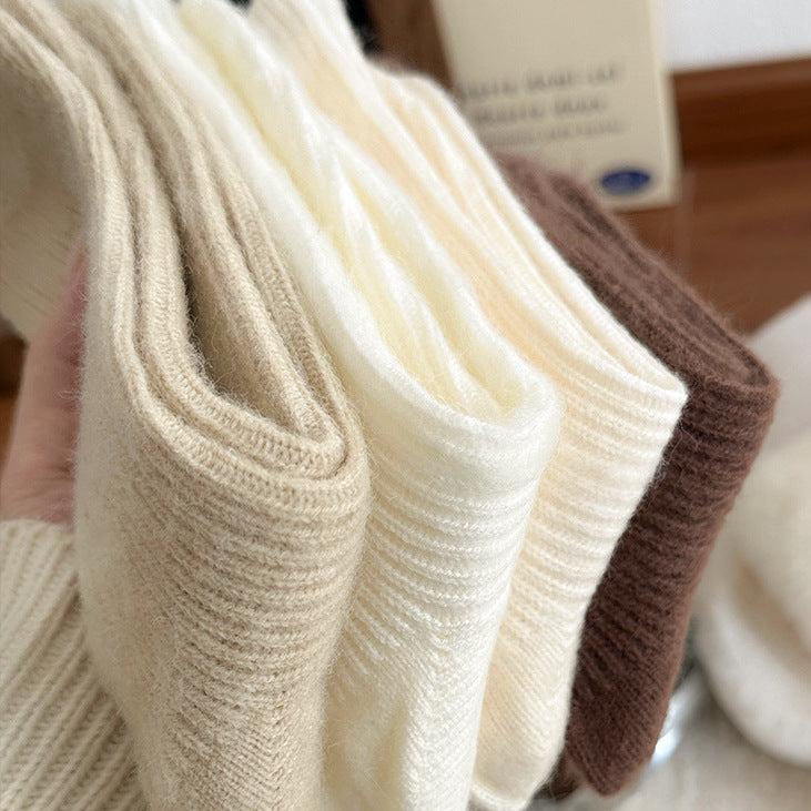 CALORA_ Dikke Warme Wol Sokken voor Dames in Herfst en Winter
