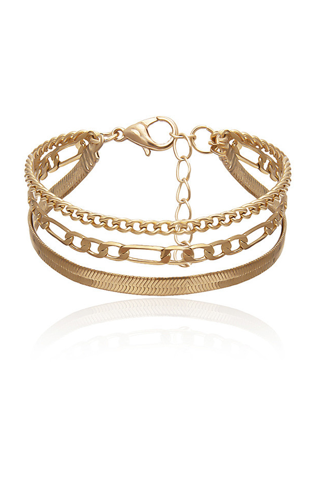 Iselore | Multilaags gouden Ketting armband voor Dames