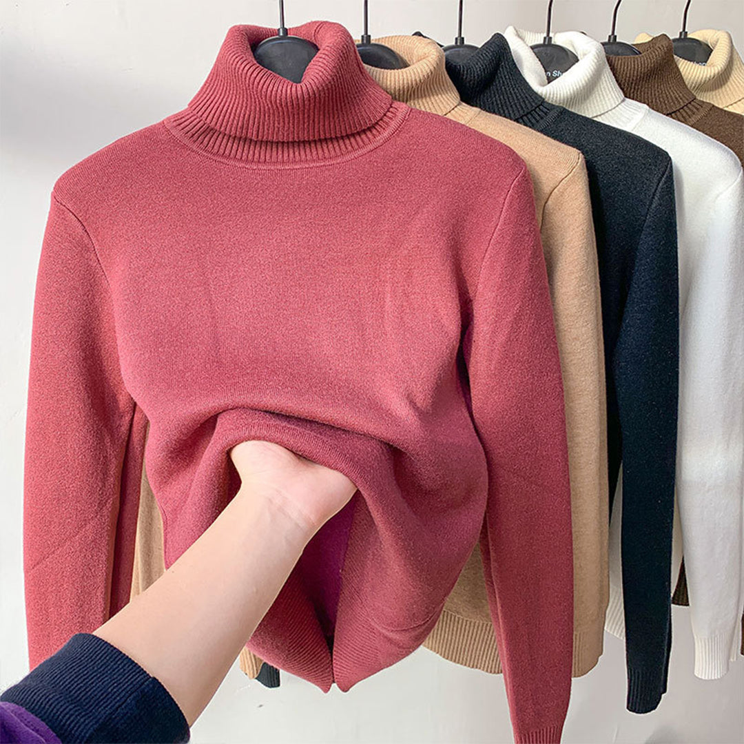 CALORA_ Veer | Dames herfst- en wintertrui met coltrui
