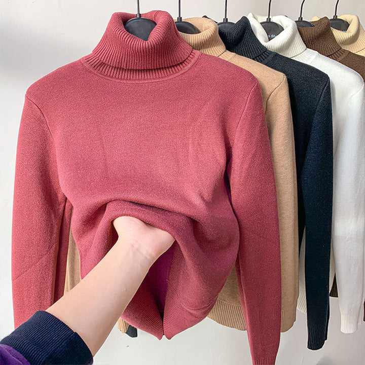 CALORA_ Veer | Dames herfst- en wintertrui met coltrui
