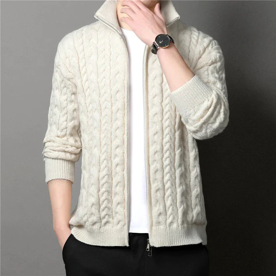 CALORA_ Gebreid warm vest voor heren