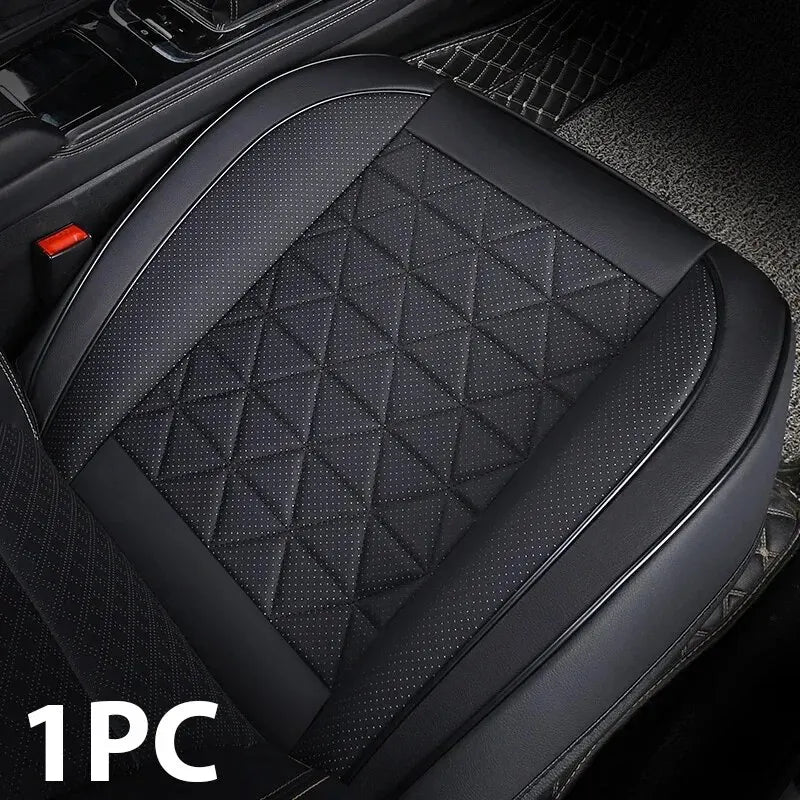CALORA_ Premium PU Leren Zitting Bescherming | Universele Auto Stoelhoes