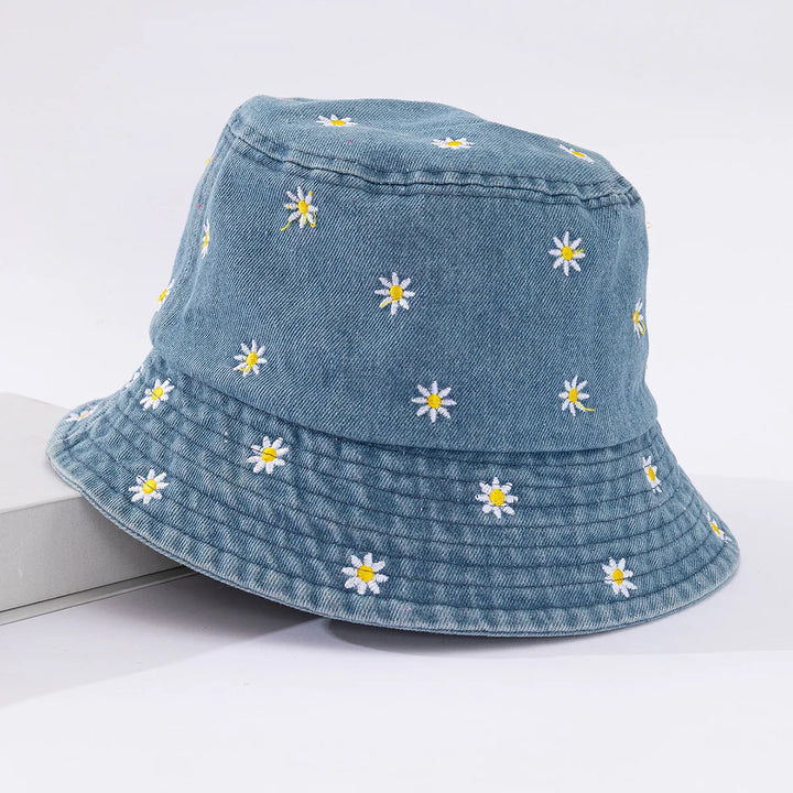 CALORA_ Geborduurd Vissershoed voor Dames met Bescherming tegen de Zon