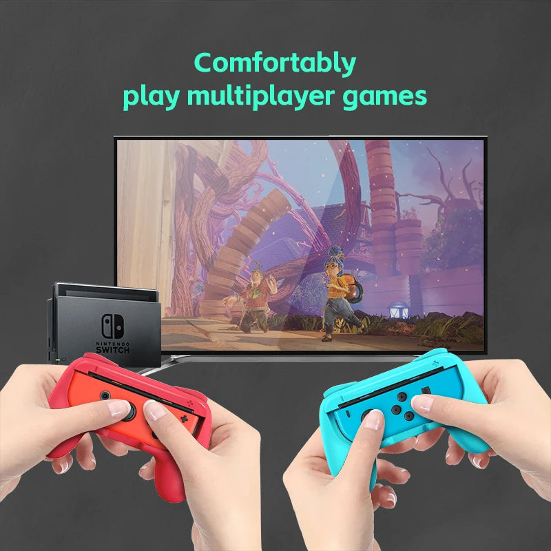 CALORA_ 2 x Comfortabele Grips handvatten voor JoyCon Nintendo Switch