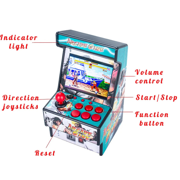 CALORA_ RetroGamePro | 16-bit Mini Handheld 150+ Games Video Arcade Console