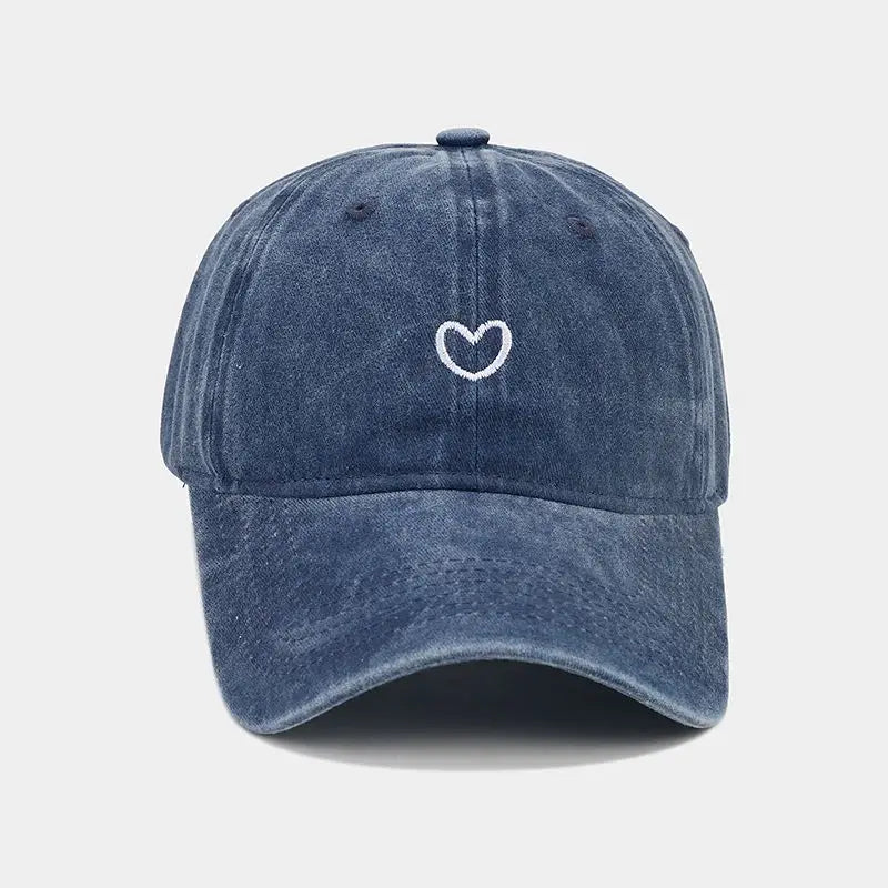 CALORA_ Gewassen Katoenen Baseball Pet Vrouwen met Geborduurde Liefde voor Buiten