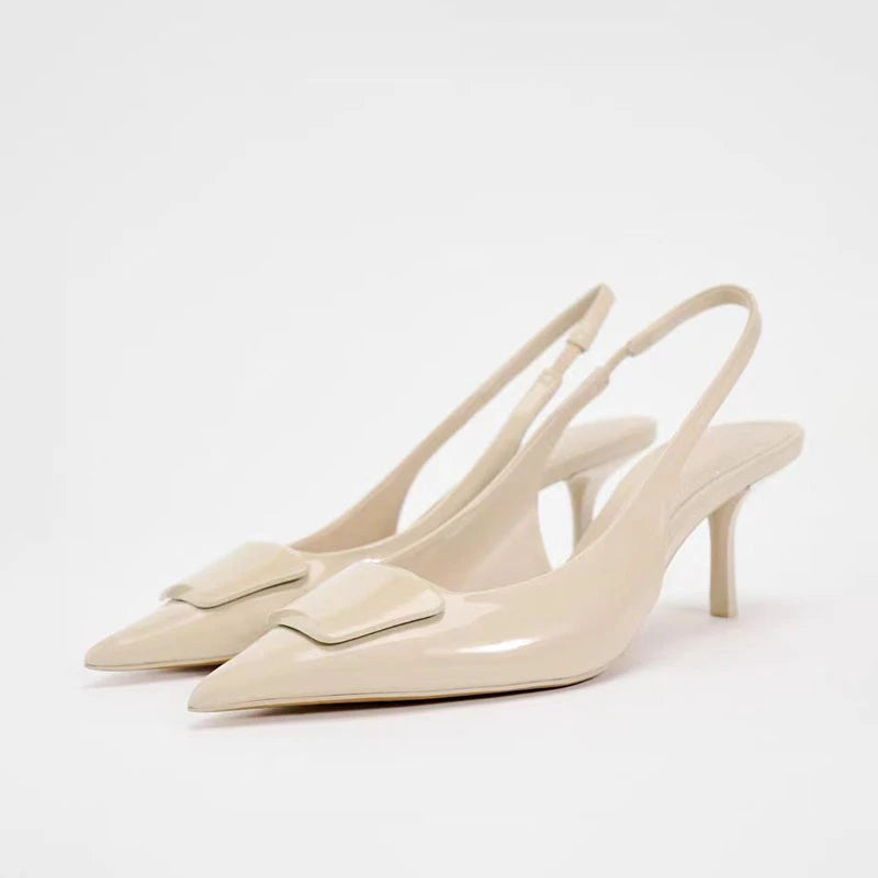 Darielle | Witte Elegante Gala Hakken Pumps