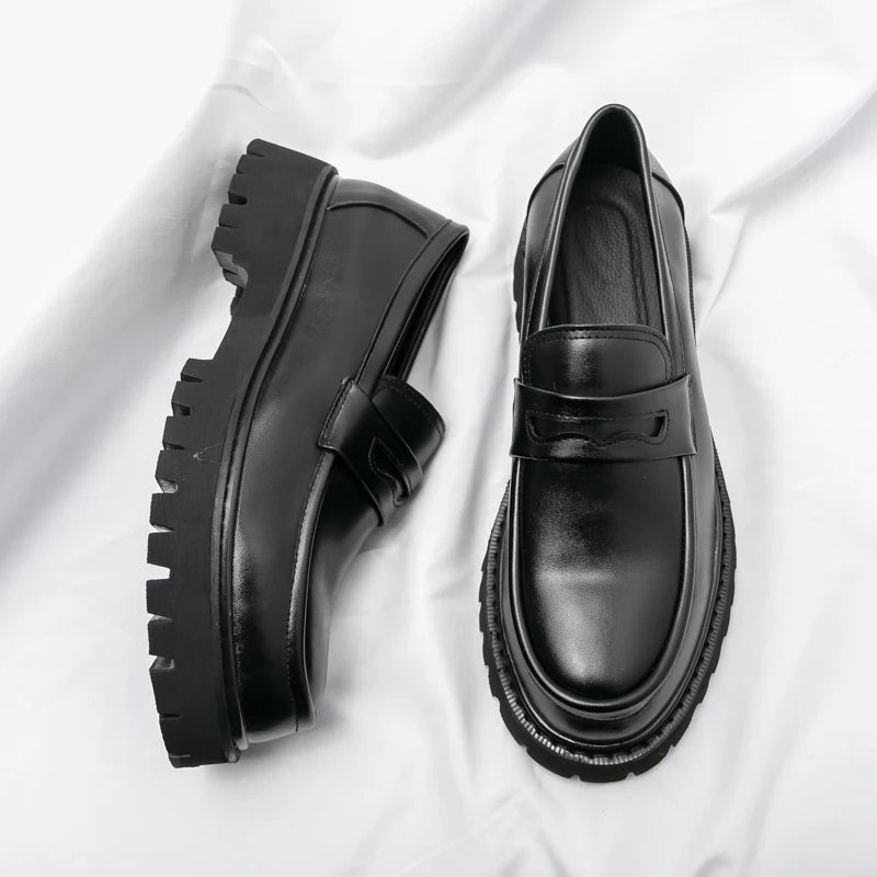 CALORA_ Marconi | Premium zakelijke Heren Loafers hoge zool