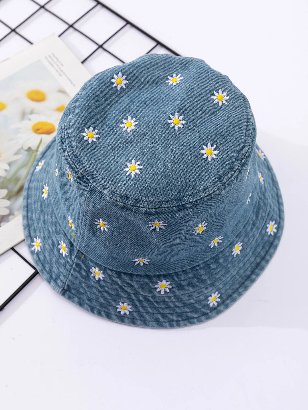 CALORA_ Geborduurd Vissershoed voor Dames met Bescherming tegen de Zon
