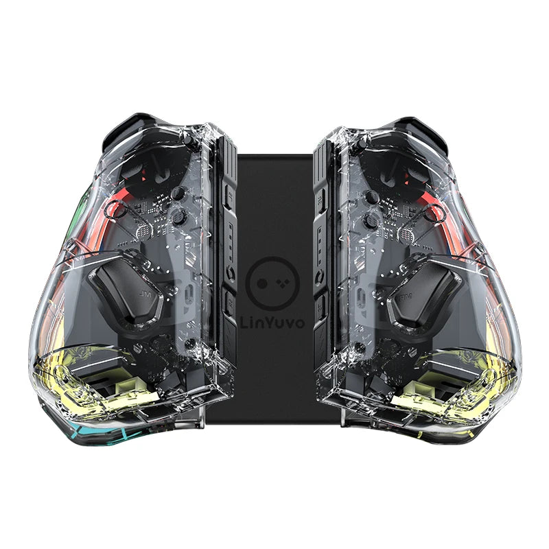 CALORA_ Transparante Draadloze Controller Joy-pad met LED voor Nintendo Switch