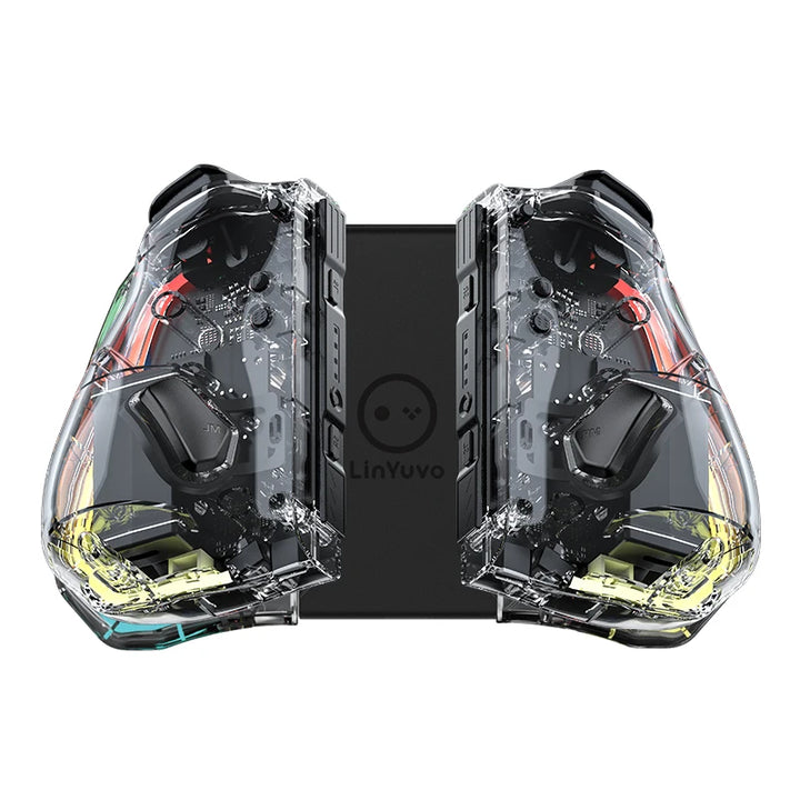 CALORA_ Transparante Draadloze Controller Joy-pad met LED voor Nintendo Switch