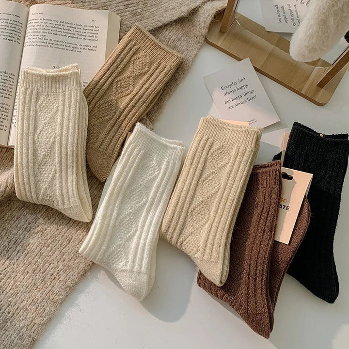 CALORA_ Cashmere Sokken - 3 Paar Dames Winterwarmteset