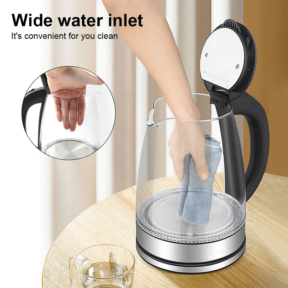 CALORA_ 220V 1.8L Glazen Theeketel Waterkoker 1500-1800W Droog Koken Bescherming