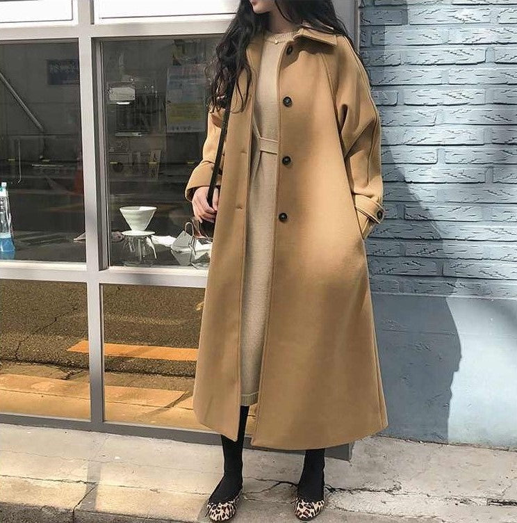 Elegante Lange Trenchcoat voor Vrouwen