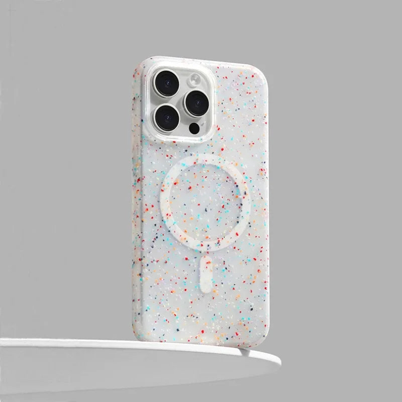 CALORA_ Artistieke Splash iPhone-hoes met Antislip Grip en MagSafe Bescherming