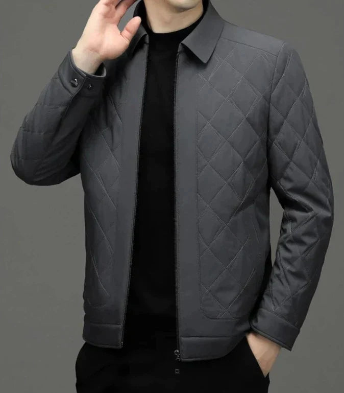 CALORA_ Lichtgewicht gewatteerde Tussenjas met kraag