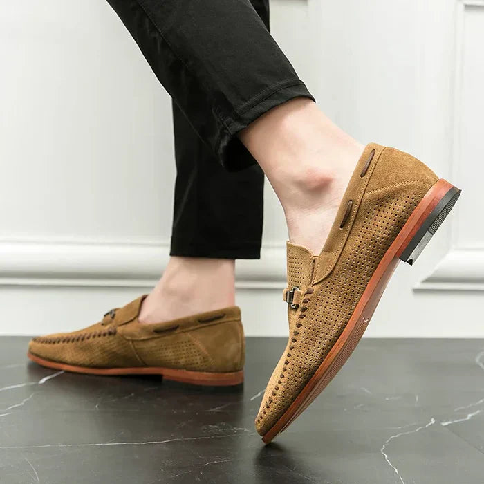 Gabriel | Stijlvolle Loafers met Gesp Detail en stiksels