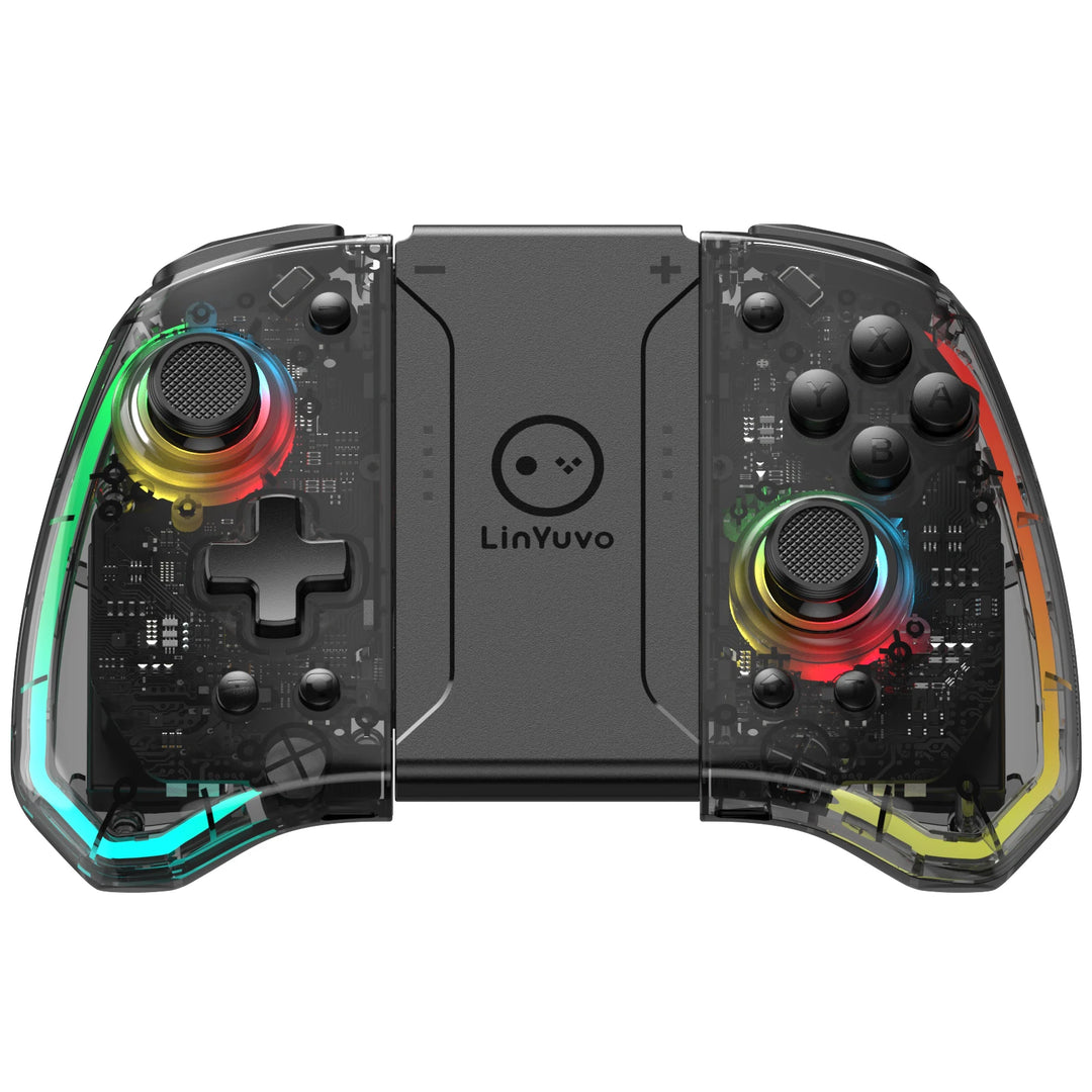 CALORA_ Transparante Draadloze Controller Joy-pad met LED voor Nintendo Switch