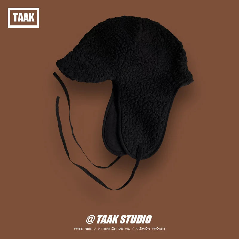 CALORA_ Lamswol Oorbescherming Unisex Bomber Hoed