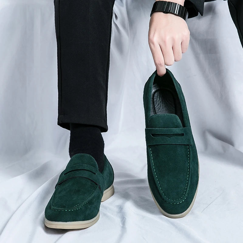 Raffaele | Luxueuze Suède Loafers - heren instappers