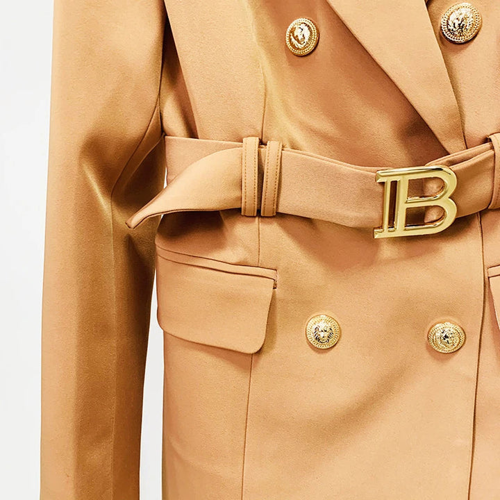 Balentié | Dubbelzijdige Blazer Jurk met Gouden Knopen