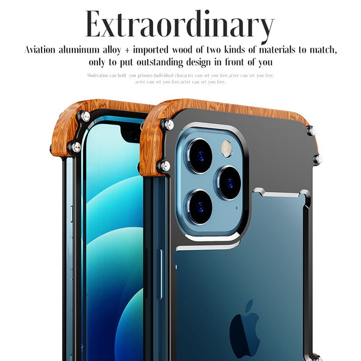 CALORA_ Boostiq | iPhone Case met houtafwerking