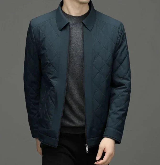 CALORA_ Lichtgewicht gewatteerde Tussenjas met kraag