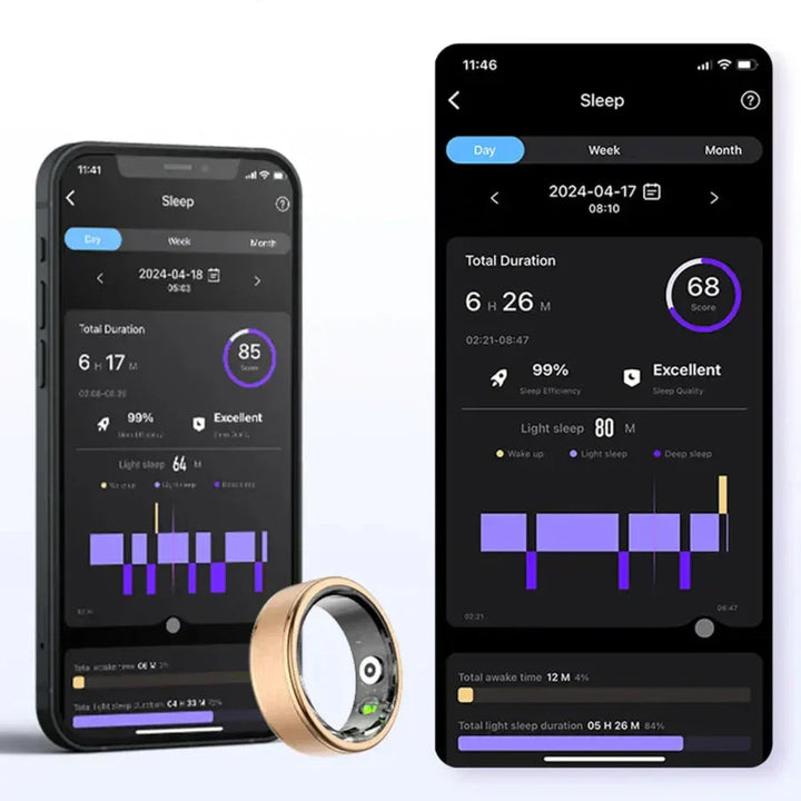 CALORA_ Waterdichte Slimme Ring met Multi-Sportmodus voor Gezondheidsmonitoring