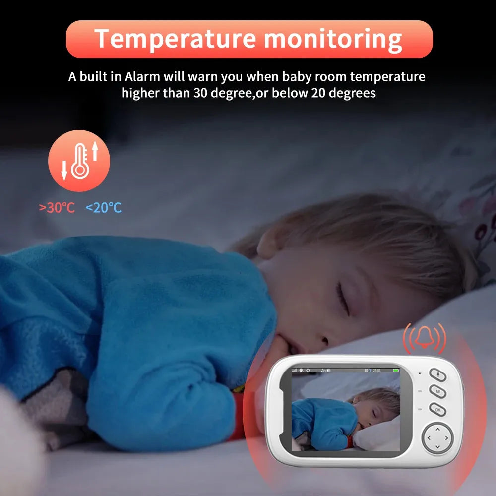 Monimo | Draadloze Babyfoon met LCD Scherm - Temperatuurmonitoring