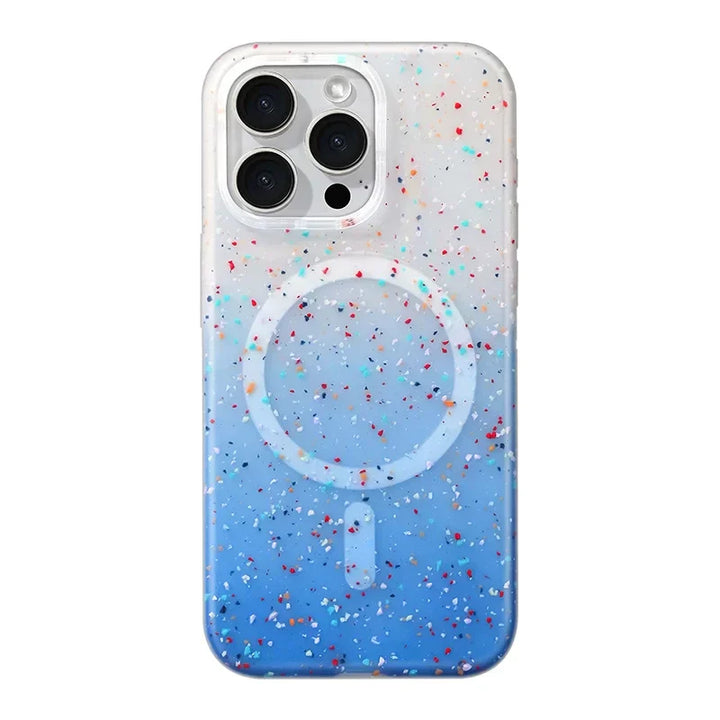 CALORA_ Artistieke Splash iPhone-hoes met Antislip Grip en MagSafe Bescherming