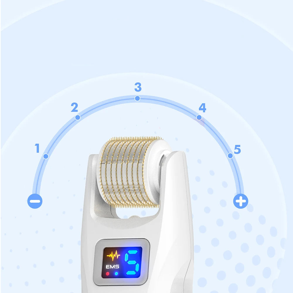 CALORA_ DermaLabs Microneedling Roller met LED Therapie & EMS voor Huid en Haar
