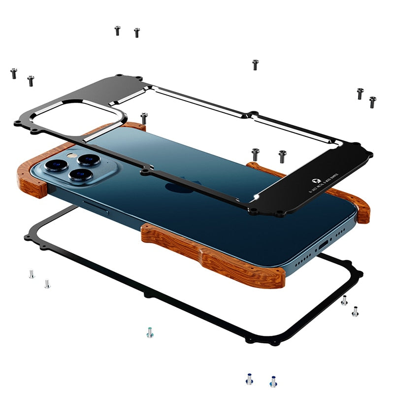 CALORA_ Boostiq | iPhone Case met houtafwerking