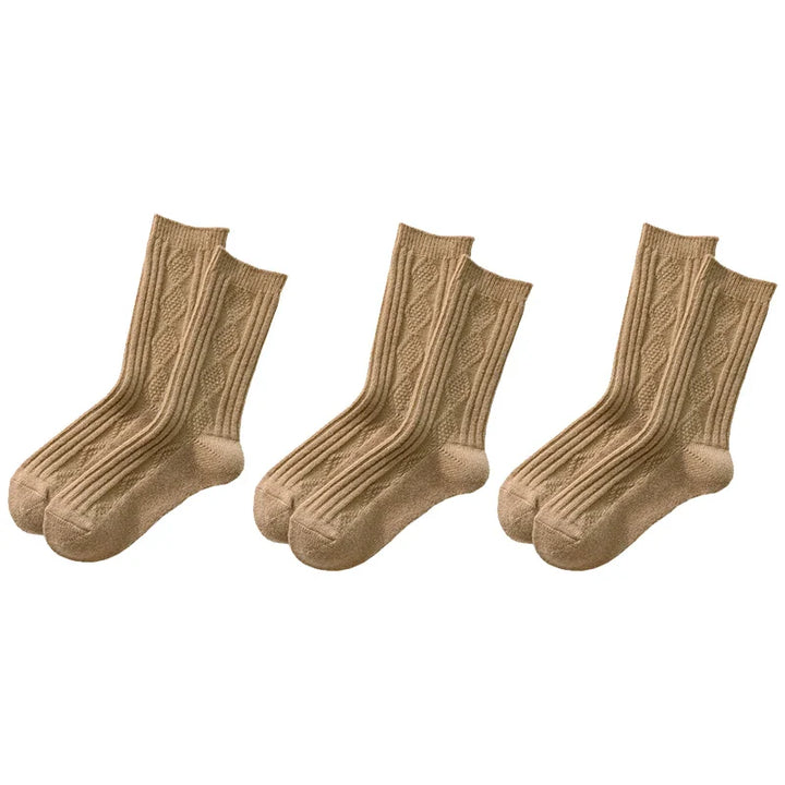 CALORA_ Cashmere Sokken - 3 Paar Dames Winterwarmteset