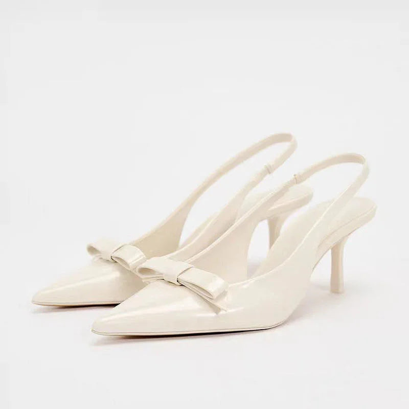 Darielle | Witte Elegante Gala Hakken Pumps