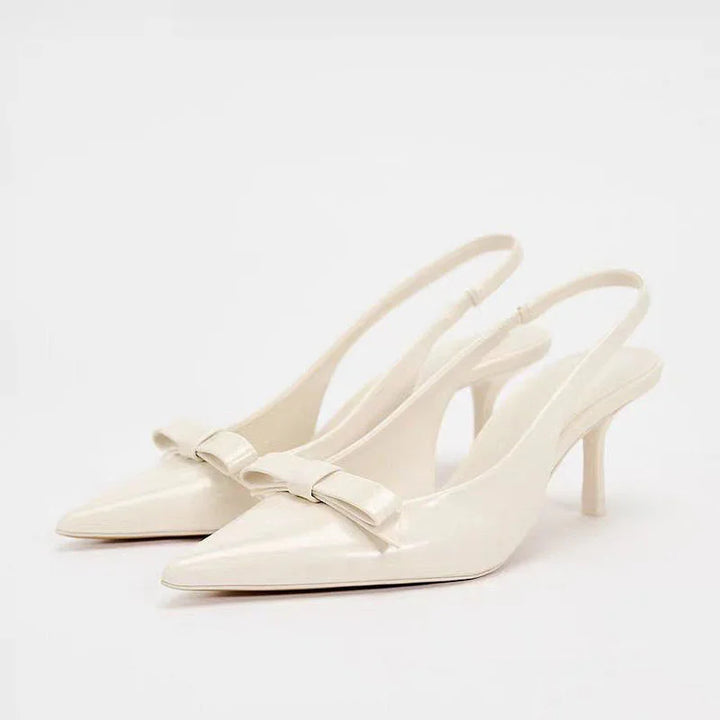 Darielle | Witte Elegante Gala Hakken Pumps