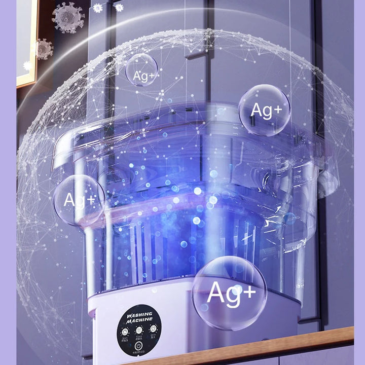CALORA_ Hadro Max | Vouwbare Draagbare Mini Wasmachine voor Kleding, Sokken en Ondergoed