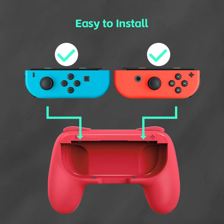 CALORA_ 2 x Comfortabele Grips handvatten voor JoyCon Nintendo Switch
