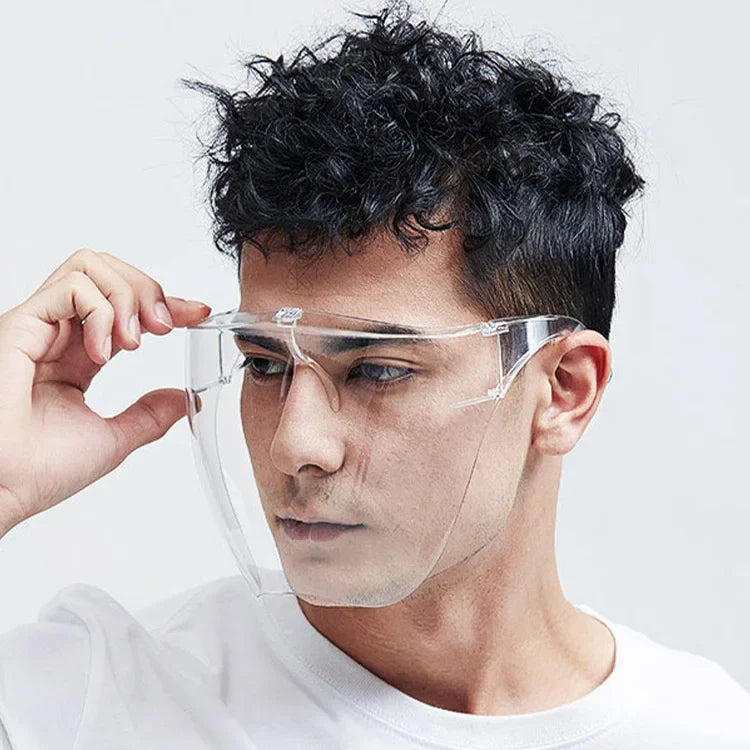CALORA_ Transparant Gelaatsscherm Unisex Oogschildmasker voor Gezichtsbescherming