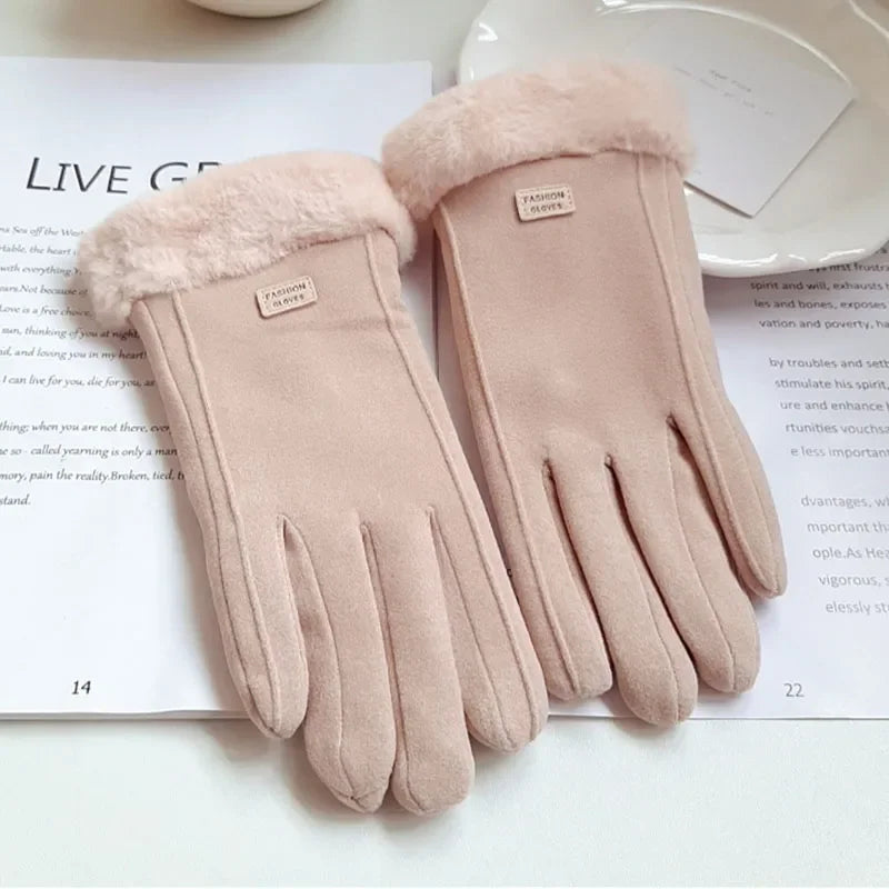 Vrouwen Winter Dikke Pluche Handschoenen